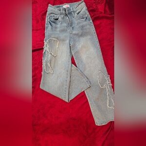 Trendy Light Blue Kids Distressed Jeans